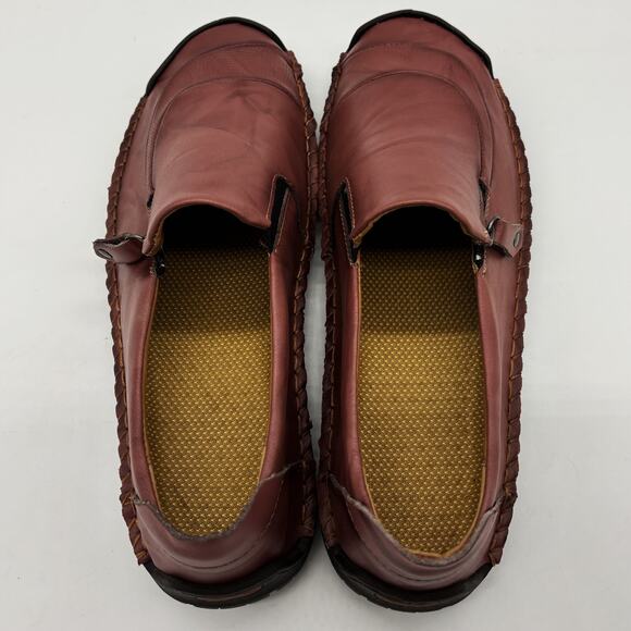 Fashion shoes Mens EUR 48 US 15 Caoutchouc Soles Hand Stiched Brown Leather Zip - Picture 5 of 10